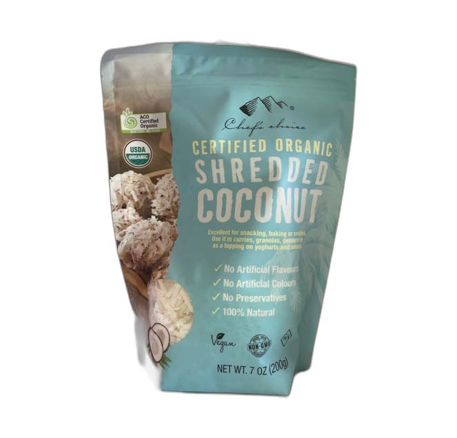 Chef's Choice Certified Organic Shredded Coconut 200g