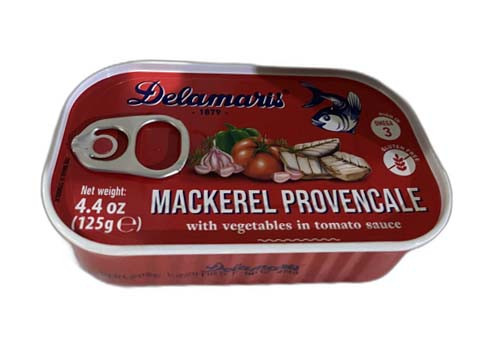 Delmaris Mackerel vegetable in tomato sauce 125g