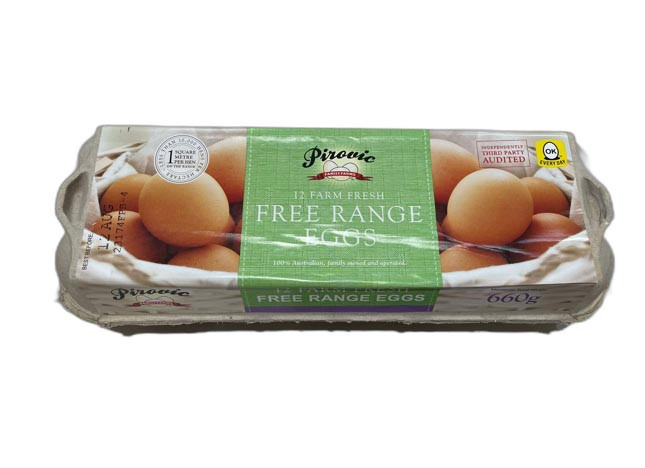 Pirovic Free Range Eggs 660g