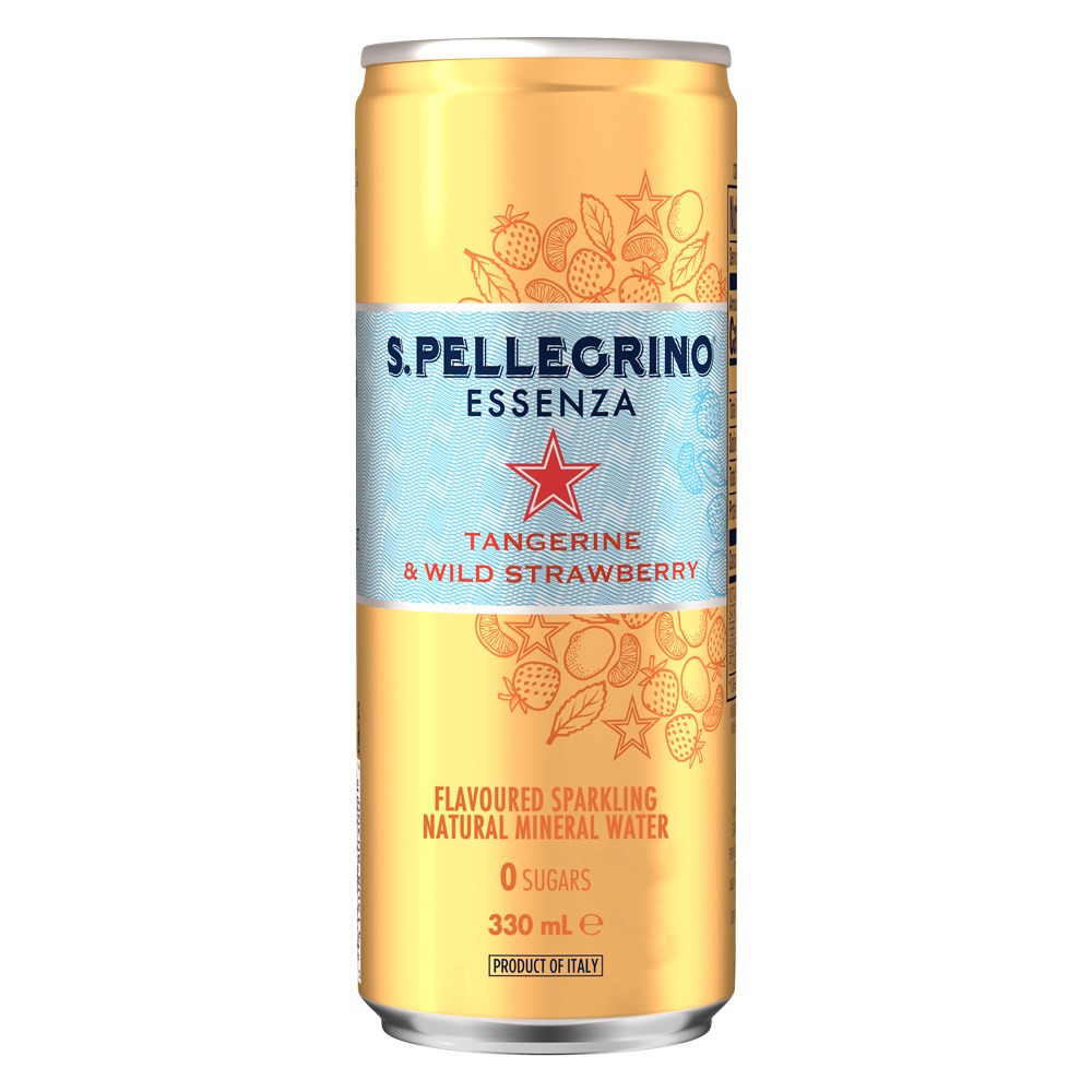 San Pellegrino Essenza Tangerine & Wild Strawberry Slim Can 330ml